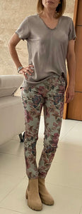 Pantalón floral doble vista