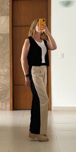 Pantalon bicolor